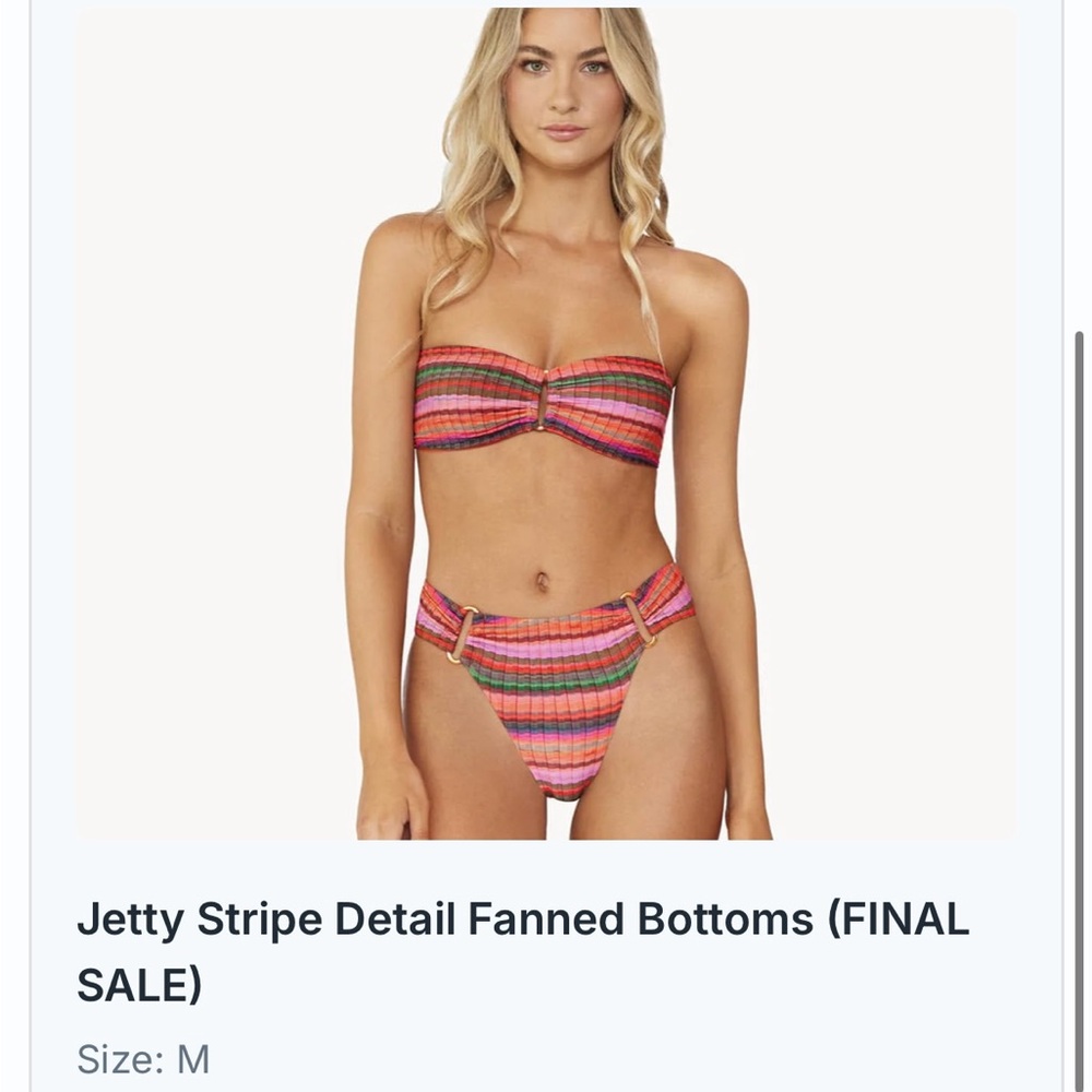 PQ Swim Jetty Stripe Bikini - Pink and Orange